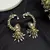 Gold Kundan Pearl Ear Cuff Jhumka Earrings, Indian Bridal Ear Wrap Crawler