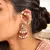 Kundan Ear Cuff Earrings, Indian Bridal Ear Crawler, Gold Wedding Jewelry