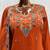 premium rust orange embroidered pakistani suit with dupatta  designer ethnic wear