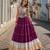 Purple Rayon Readymade Navratri Lehenga Choli with Kutchi Work
