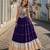 Violet Rayon Readymade Navratri Lehenga Choli with Kutchi Work