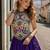 Violet Rayon Readymade Navratri Lehenga Choli with Kutchi Work