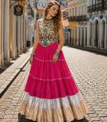 Rani Rayon Readymade Navratri Lehenga Choli with Kutchi Work