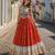Rust Rayon Readymade Navratri Lehenga Choli with Kutchi Work