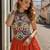 Rust Rayon Readymade Navratri Lehenga Choli with Kutchi Work