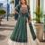 Mehendi&White Cotton Readymade Navratri Lehenga Choli with Bandhej & Patchework