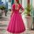 Rani&White Cotton Readymade Navratri Lehenga Choli with Bandhej & Patchework