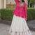 kora cotton bandhani lehenga choli with gota lace & kutchi gamthi patchwork - full stitched free size
