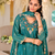 premium teal embroidered pakistani suit with dupatta  designer salwar kameez set
