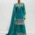 premium teal embroidered pakistani suit with dupatta  designer salwar kameez set
