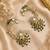Kundan Ear Cuff Earrings, Indian Bridal Ear Wrap Jhumka, Green White Statement Wedding Jewelry