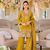 premium mustard yellow embroidered pakistani suit with dupatta  designer salwar kameez set