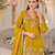 premium mustard yellow embroidered pakistani suit with dupatta  designer salwar kameez set