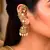 Kundan Ear Cuff Earrings, Gold Jhumka, Pearl Drop Ear Crawler, Bridal Festive Jewelry