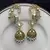 Kundan Ear Cuff Earrings, Indian Bridal Jhumka, Emerald Pearl Ear Wrap
