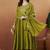 Premium Olive Green Embroidered Anarkali Suit with Dupatta