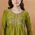 Premium Olive Green Embroidered Anarkali Suit with Dupatta