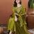 Premium Olive Green Embroidered Anarkali Suit with Dupatta