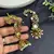Pink CZ Ear Cuff Jhumka Earrings, Gold Indian Bridal Ear Wrap, Kundan Style Jhumki