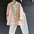 Off white printed cotton silk kurta pajama