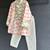 Off white printed cotton silk kurta pajama