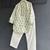 Off white printed cotton silk kurta pajama