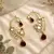 Kundan Peacock Ear Cuff Earrings, Ruby Red Statement Bridal Jewelry
