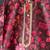 Deep red off white printed cotton silk kurta pajama