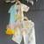 White multicolor printed cotton silk kurti set