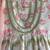 White and peach printed cotton silk kurti set