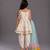 White printed cotton silk dhoti kurta set