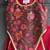 Maroon printed organza cotton silk co ord set
