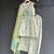 White green printed cotton silk kurti set