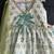 White green printed cotton silk kurti set