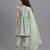 Pastel green printed cotton silk dhoti kurti set