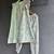 Pastel green printed cotton silk dhoti kurti set