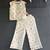 Off white printed cotton silk co ord set