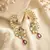 Ruby Pink Kundan Ear Cuff Earrings, Indian Bridal Ear Wrap, Gold Crawler Statement Wedding