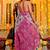 Women's off white floral cotton blend saree with unstitched piece