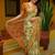 Women's yellow floral cotton blend saree with unstitched piece