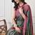 Women's green ethnic motifs print chiffon saree with unstitched piece