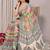 Women's multicolor stripes print chiffon saree with unstitched piece