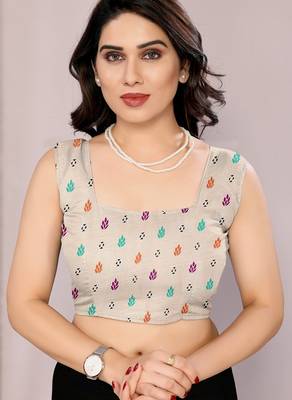 Women's multicolor stripes print chiffon saree with unstitched piece 5