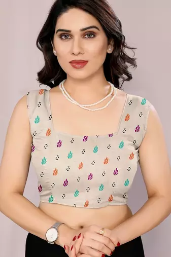 Women's multicolor stripes print chiffon saree with unstitched piece