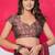 Women's maroon paisley kalamkari print chiffon saree with unstitched piece