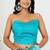 Women's turquoise solid organza saree with unstitched piece