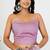 Women's pink solid organza saree with unstitched piece