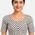 Cream printed inner cotton lining side (smocked) stretchable top readymade saree blouse