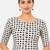 Grey printed inner cotton lining side (smocked) stretchable top readymade saree blouse