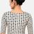 Grey printed inner cotton lining side (smocked) stretchable top readymade saree blouse